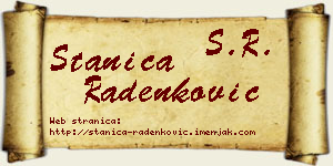 Stanica Radenković vizit kartica